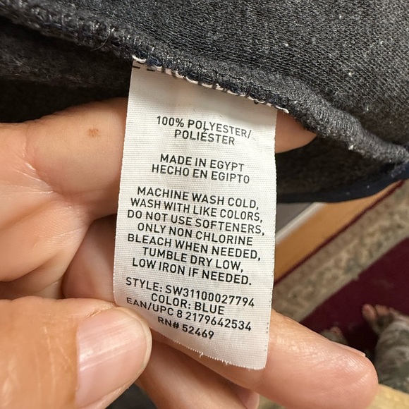 Swiss Tech Men's Full Zip Fleece Lined Medium Weight Jacket Sz M 22" PTP Blue - Picture 5 of 7